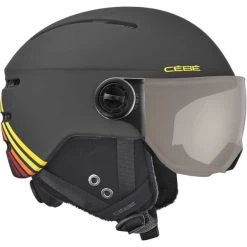 Casques Ski CEBE FIREBALL JUNIOR MATT BLACK RACING LINES 22 Noir / Orange