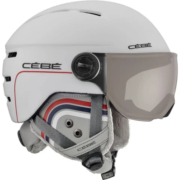 CEBE FIREBALL JUNIOR MATT WHITE RACING LINES 22 Casques Ski CEBE FIREBALL JUNIOR MATT WHITE RACING LINES 22 Blanc / Orange -Ekosport Soldes 9 101745 fireball junior matt white racing lines cbh59 wh 01