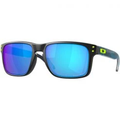 Lunettes De Soleil Lifestyle OAKLEY HOLBROOK HI RES BLUE W/ PRIZM SAPPHIRE 22 Noir / Bleu / Jaune