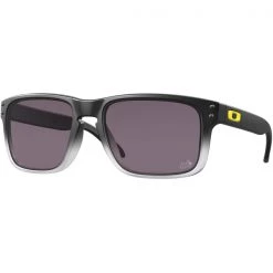 Lunettes De Soleil Lifestyle OAKLEY HOLBROOK TDF BLACK FADE W/ PRIZM GREY 22 Noir / Blanc / Jaune