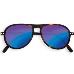 Lunettes De Soleil Lifestyle IZIPIZI #I SUN TORTOISE BLUE MIRROR 19 Marron / Bleu