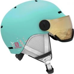 Casques Ski SALOMON GROM VISOR KIDS ARUBA GLOSSY/UNIV. 23 Bleu