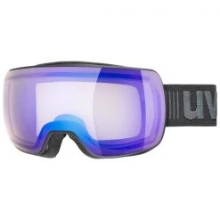 Masques De Ski UVEX COMPACT V BLACK MAT/MIR BLUE/VAR CLEAR 22 Violet / Noir