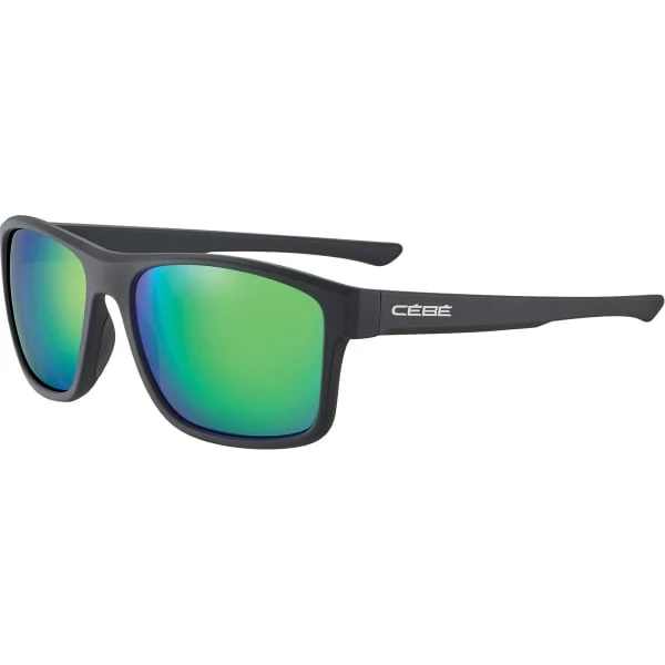 CEBE BAXTER SOFT TOUCH BLACK ZONE GREY CAT.3 GREEN 22 Lunettes De Soleil Lifestyle CEBE BAXTER SOFT TOUCH BLACK ZONE GREY CAT.3 GREEN 22 Noir / Vert -Ekosport Soldes 9 68763 cbs034 01