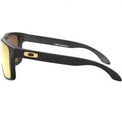 Lunettes De Soleil Lifestyle OAKLEY HOLBROOK XL MTT BLACK W/ PRIZM GOLD MIRROR POLARIZED 22 Noir / Jaune -Ekosport Soldes 9 82422 holbrook xl mtt black w prizm oo9417 2359 03