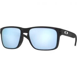 Lunettes De Soleil Lifestyle OAKLEY HOLBROOK MATTE BLK CAMO W/ PRIZM DEEP H2O POL 22 Noir / Bleu