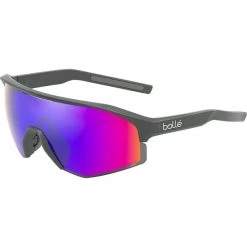 Lunettes De Soleil Sport BOLLE LIGHTSHIFTER XL TITANIUM MATTE VOLT+ ULTRAVIOLET POLARIZED 22 Gris / Violet