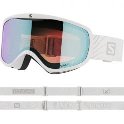 Masques De Ski SALOMON SENSE PHOTO WHI MONTANA/AW BLU 22 Blanc / Orange / Bleu