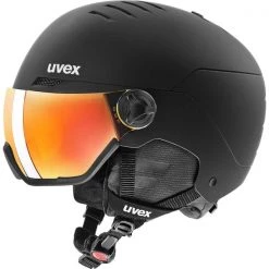 Casques Ski UVEX WANTED VISOR BLACK MAT 23 Noir
