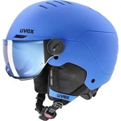 Casques Ski UVEX ROCKET JR VISOR BLUE MAT 23 Bleu