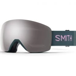 Masques De Ski SMITH SKYLINE EVERGLADE CPS PLATINUM MIRROR 22 Vert / Gris