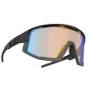 Lunettes De Soleil Sport BLIZ FUSION NANO OPTICS NORDIC LI BLACK & CORAL W BLUE MULTI 22 Noir / Gris / Orange